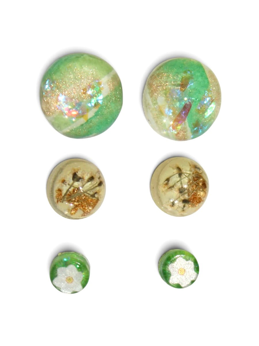 Aretes Acuarela - Miel y menta