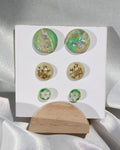 Aretes Acuarela - Miel y menta