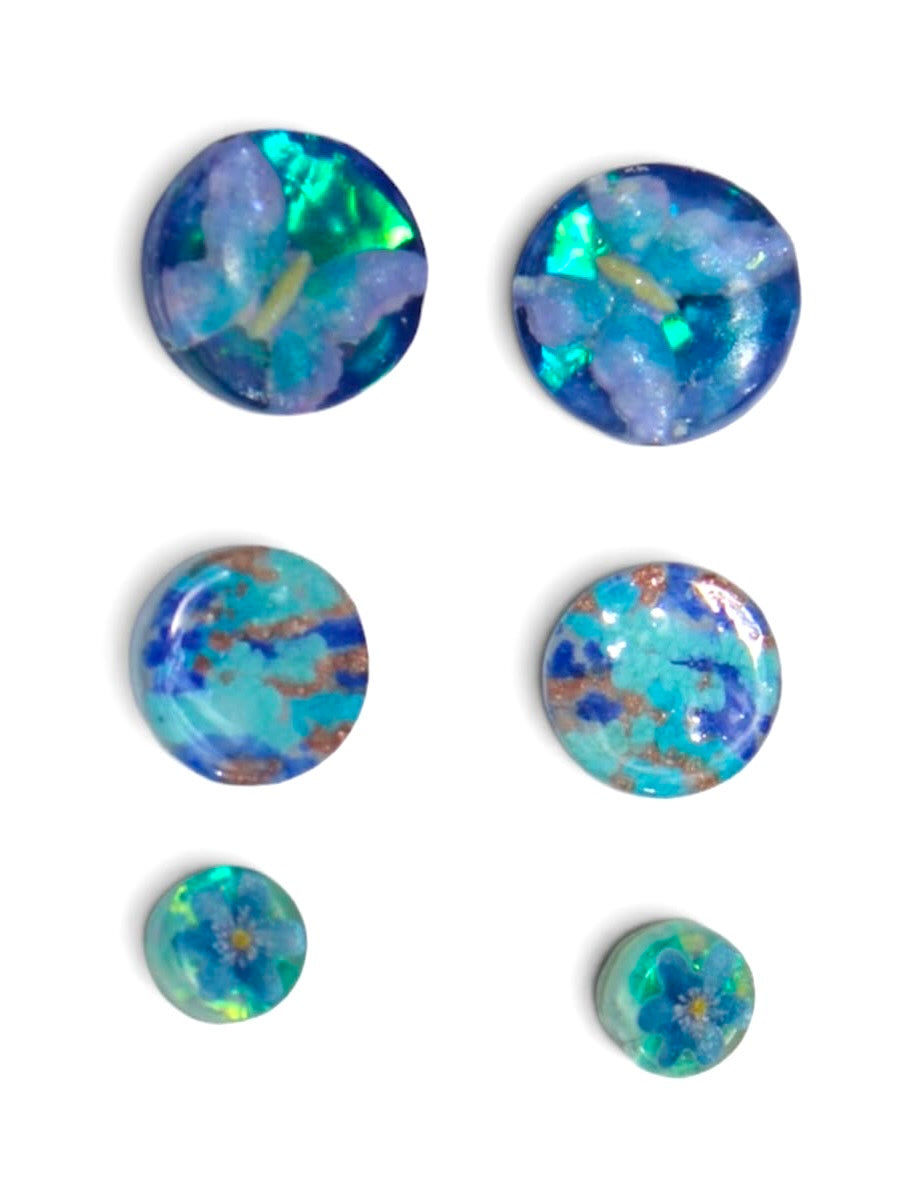 Aretes Acuarela - Cerúleo