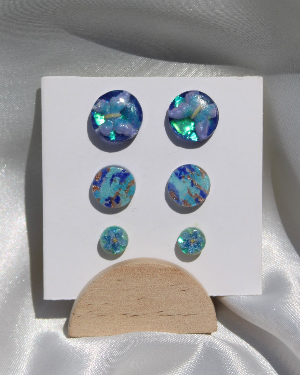 Aretes Acuarela - Cerúleo