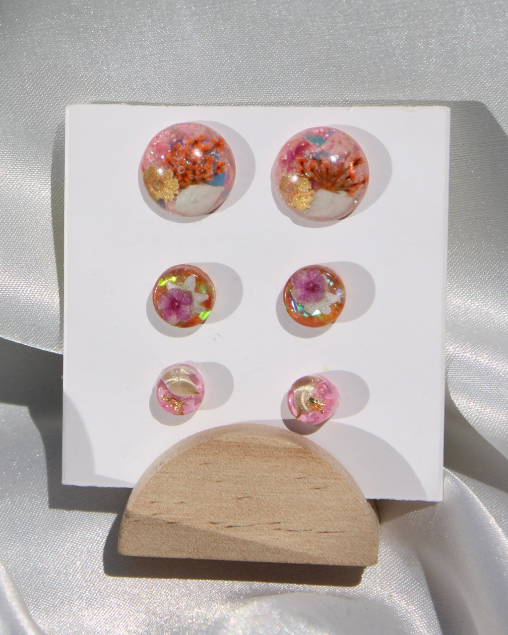 Aretes Acuarela - Coral