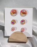 Aretes Acuarela - Coral