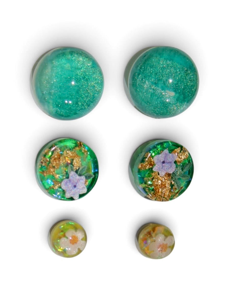 Aretes Acuarela - Esmeralda