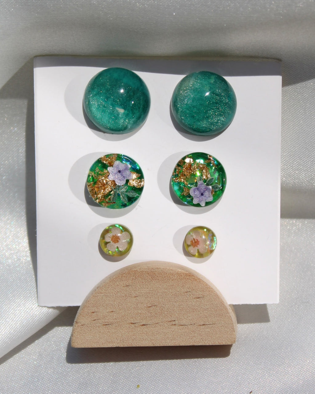 Aretes Acuarela - Esmeralda