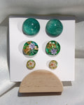 Aretes Acuarela - Esmeralda