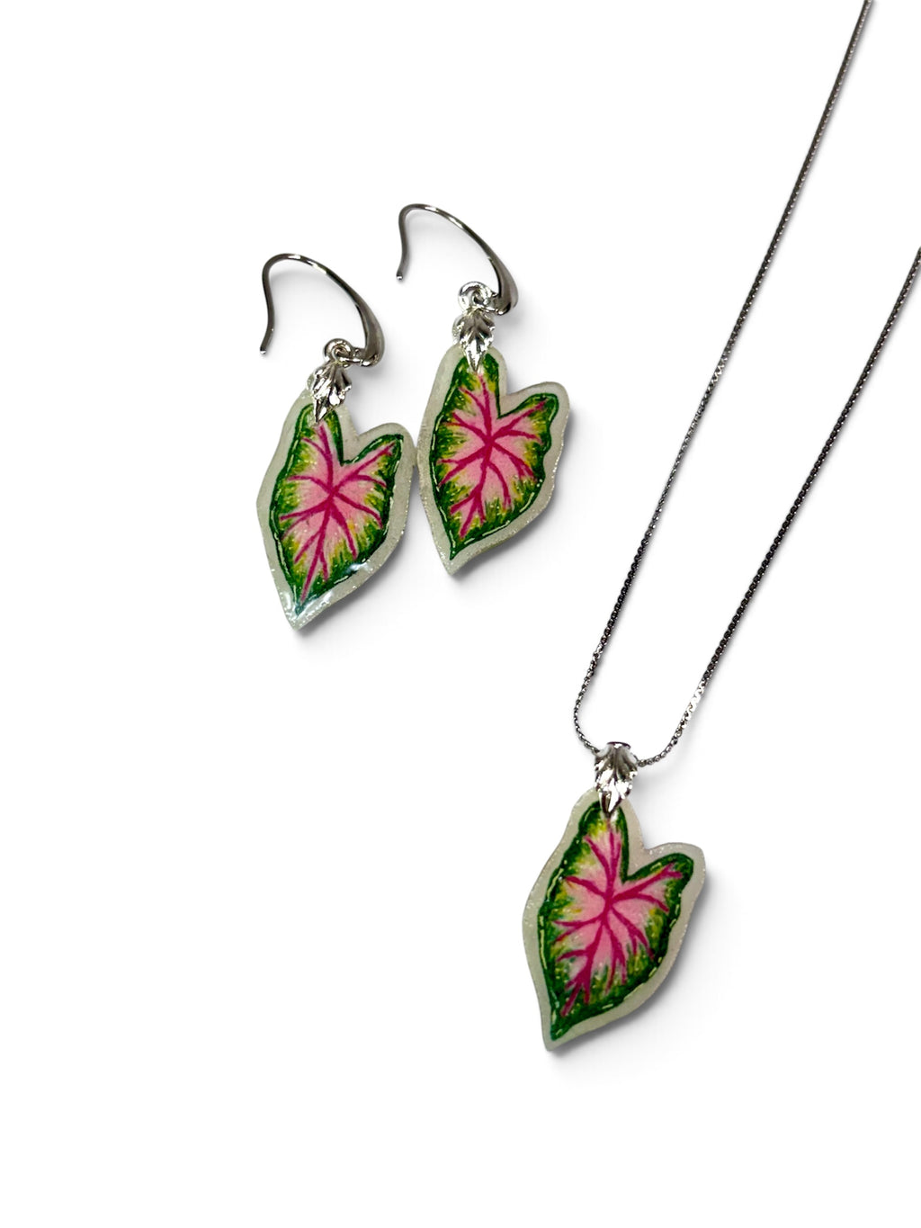 Collar y aretes -  Caladio